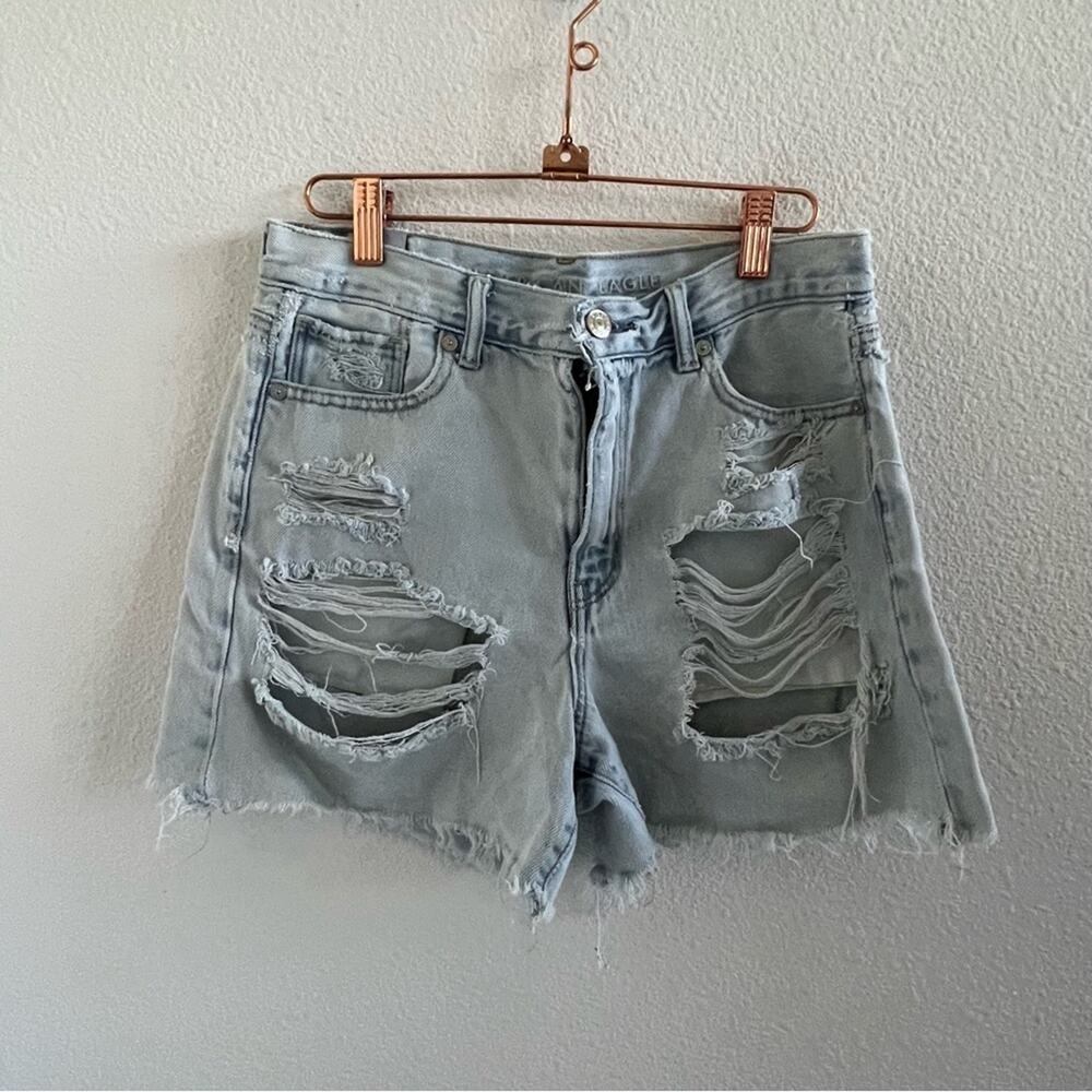 American Eagle Mom Short Heavy Distressed Shorts 6 - Picture 2 of 11